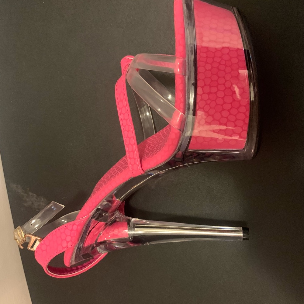 Pink Strappy Stiletto Heels